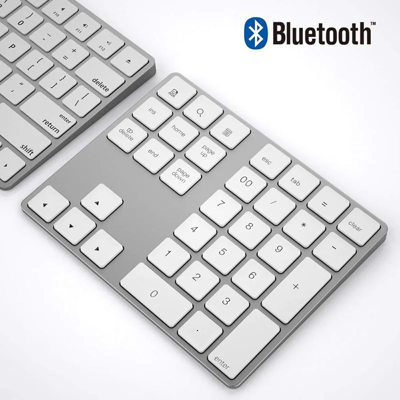 Bluetooth Numeric Keypad Aluminum Slim - Mini Ultra İnce Bluetooth Sayısal Tuş