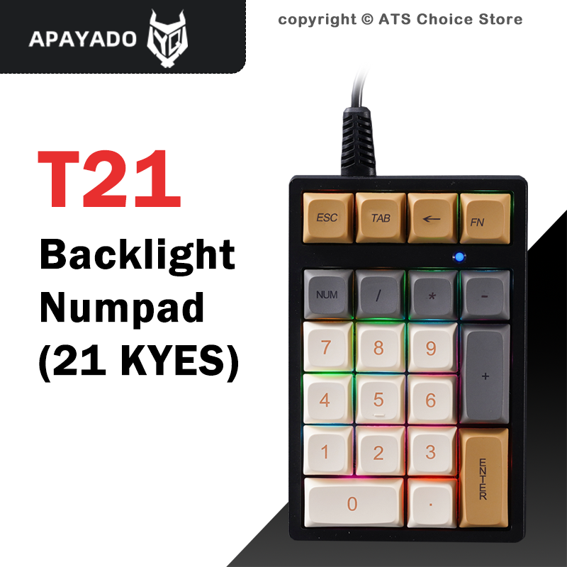 Pbt Keycaps For Numeric Keypad Numpad - APAYADO T21 Mekanik Numpad 21 Tuşlu