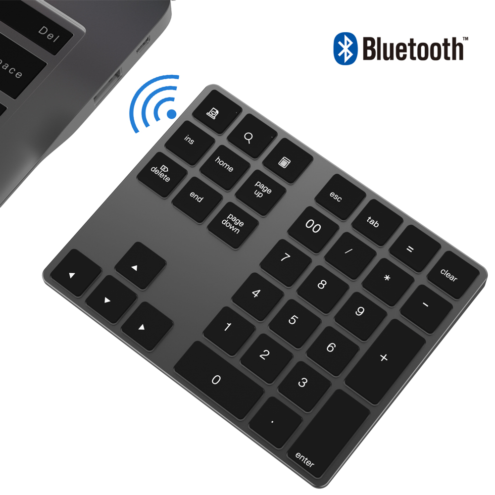Bluetooth Numeric Keypad Aluminum Slim - Harici Veri Girişi Bluetooth Sayı Tuş