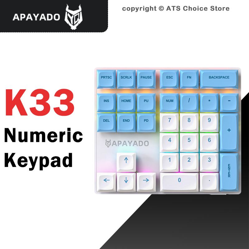 Pbt Keycaps For Numeric Keypad Numpad - APAYADO K33 Mekanik Sayısal Tuş Takımı