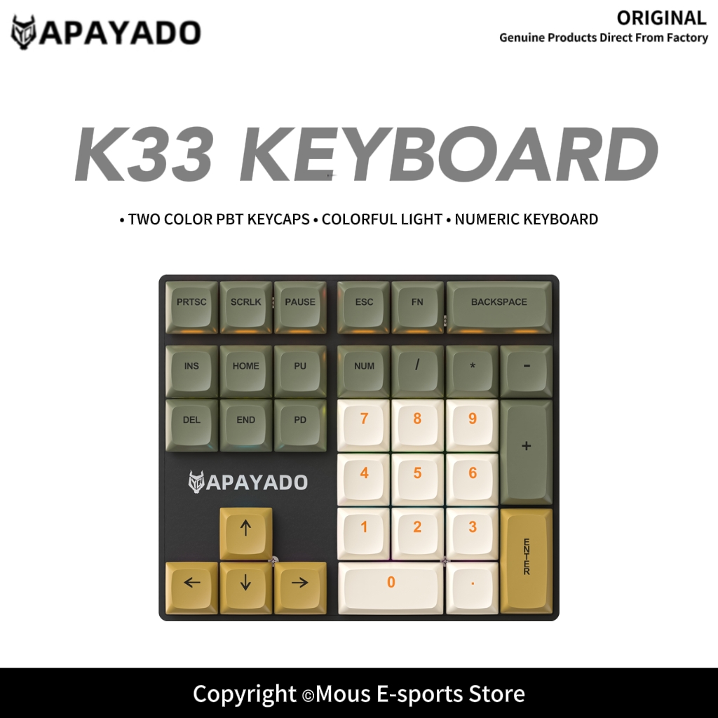 Pbt Keycaps For Numeric Keypad Numpad - K33 Mekanik Sayısal Tuş Takımı Mavi/Kırmızı