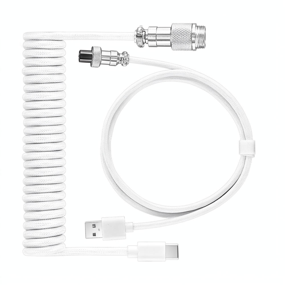 Type C Detachable Cable Coiled Keyboard - Mekanik Klavye İçin Sarmal Aviator Kablo,