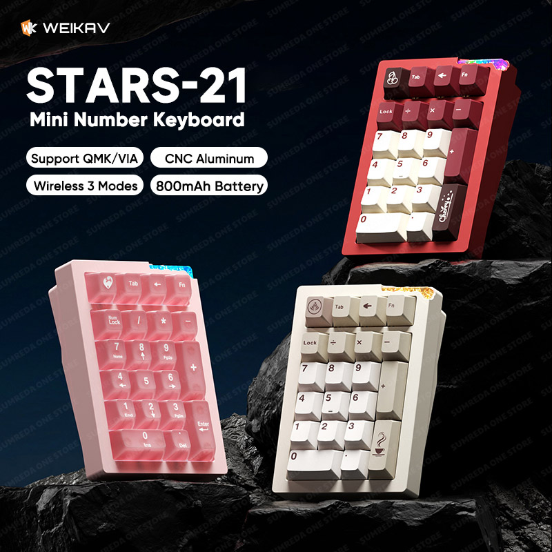Mechanical Numpad Hot Swap Rgb Wireless - Weikav Stars21 Numpad Kitleri Kablosuz Mekanik