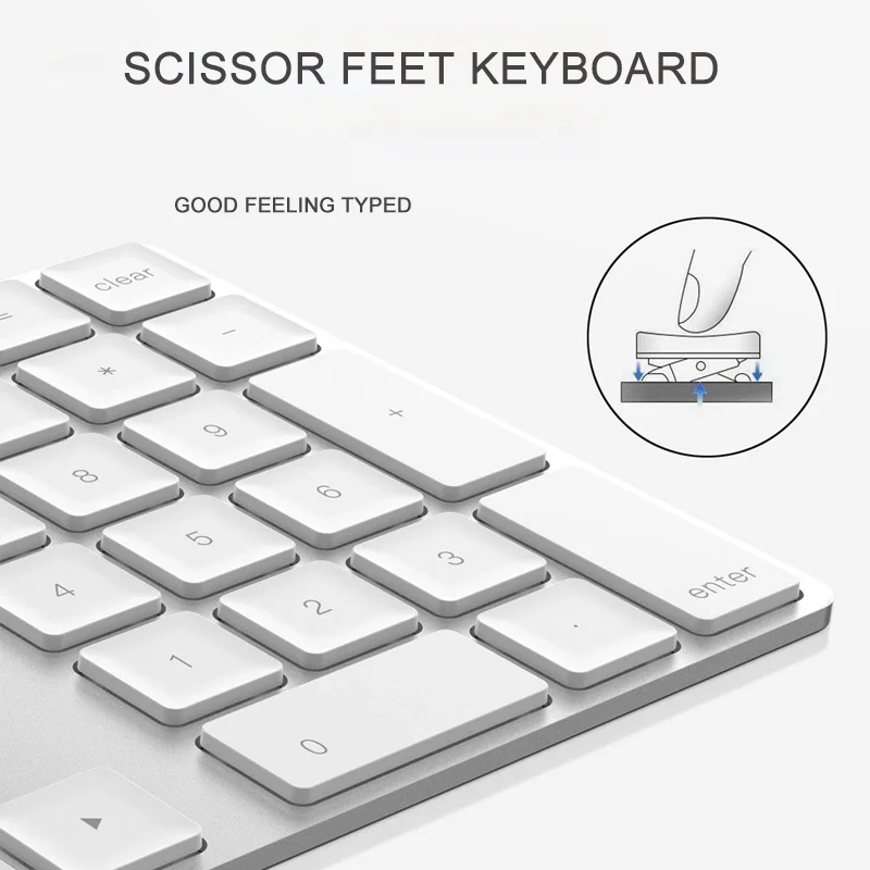 Mini Ultra İnce Bluetooth Sayı - Bluetooth Numeric Keypad Aluminum Slim incelemesi ve fiyatı