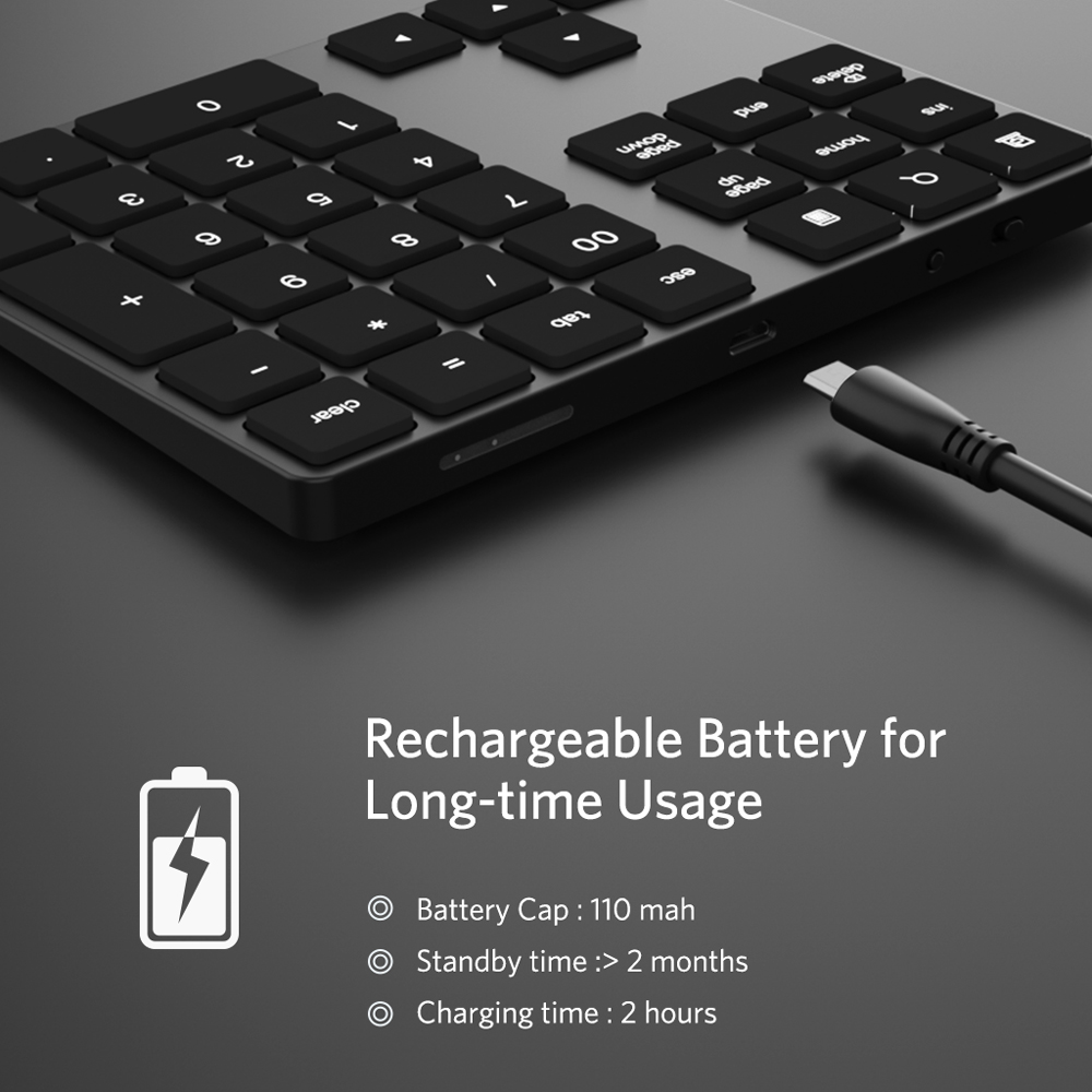 Harici Veri Girişi Bluetooth S - Bluetooth Numeric Keypad Aluminum Slim incelemesi ve fiyatı