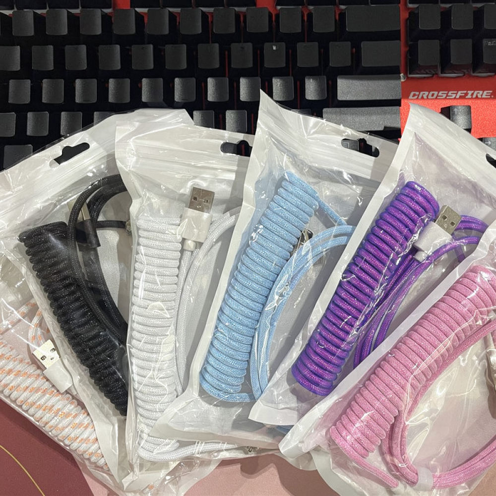 Mekanik Klavye İçin Sarmal Avi - Type C Detachable Cable Coiled Keyboard incelemesi ve fiyatı
