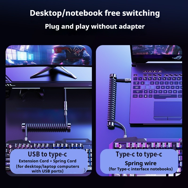 Eary 1.2m Sarmal Klavye Kablos - Type C Detachable Cable Coiled Keyboard incelemesi ve fiyatı