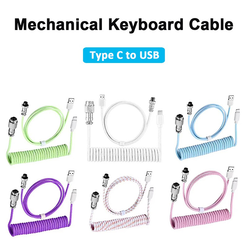 USB'den Tip C'ye Sarmal Kablo  - Type C Detachable Cable Coiled Keyboard incelemesi ve fiyatı