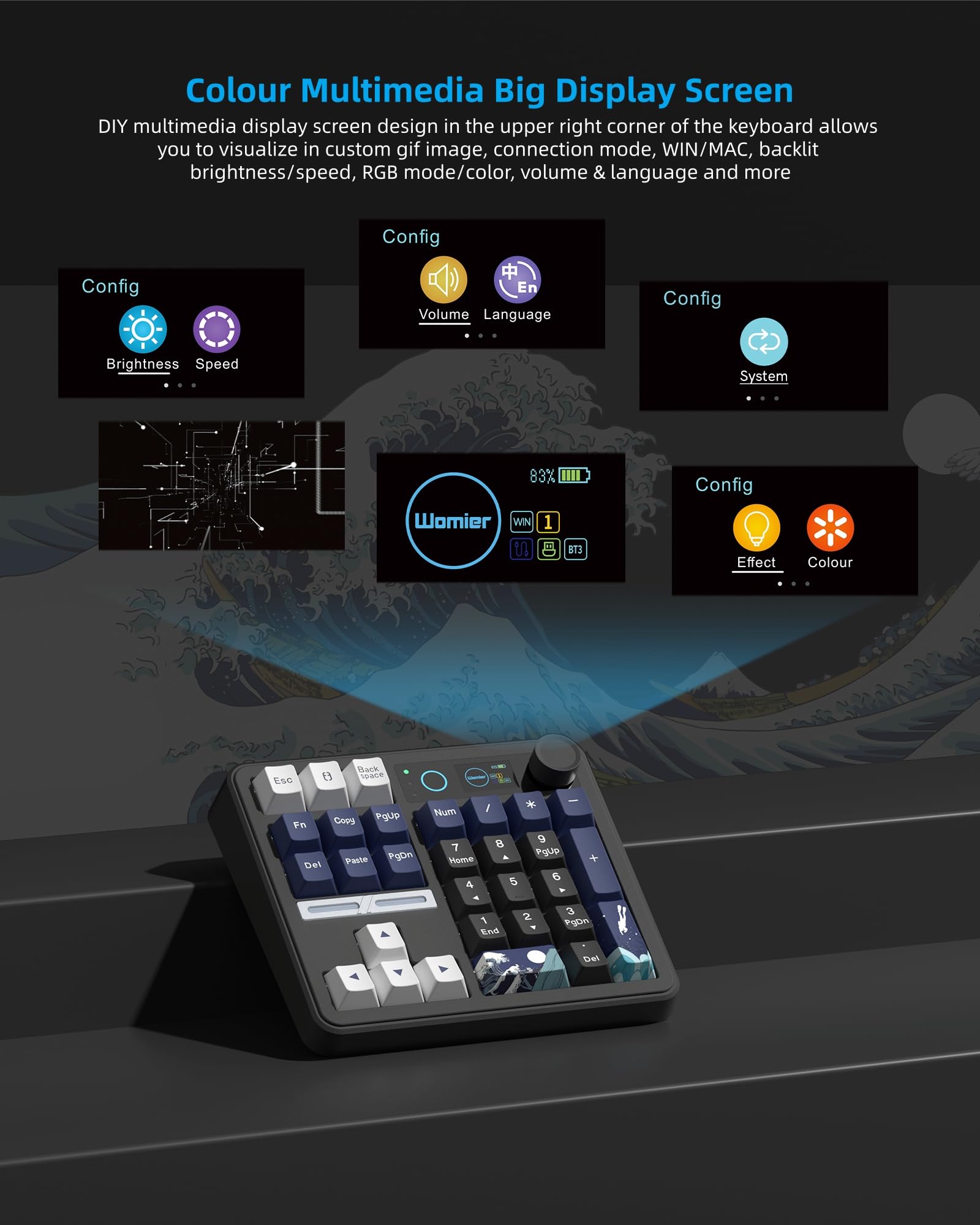 Womier SK30 Mini Mekanik Numpa - Mechanical Numpad Hot Swap Rgb Wireless incelemesi ve fiyatı
