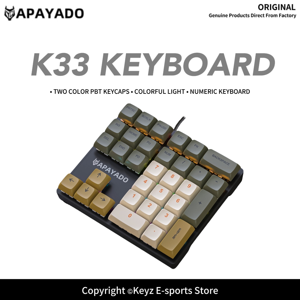 K33 33 Tuşlu Mekanik Sayısal T - Pbt Keycaps For Numeric Keypad Numpad incelemesi ve fiyatı