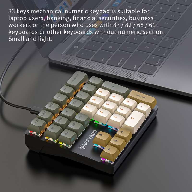 K33 33 Tuşlu Mekanik Sayısal T - Pbt Keycaps For Numeric Keypad Numpad incelemesi ve fiyatı