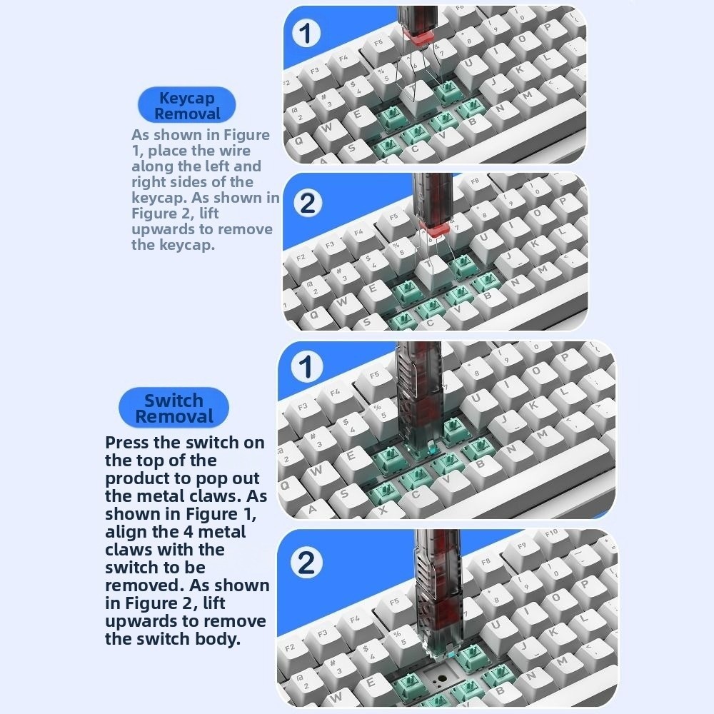 2'si 1 Arada Tuş Başlığı Çıkar - Keycap Puller Switch Puller 2 In 1 incelemesi ve fiyatı