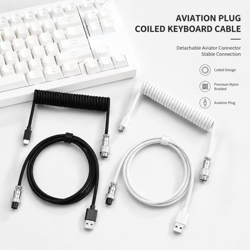 59 inç Tip-C Spiral Mekanik Kl - Type C Detachable Cable Coiled Keyboard incelemesi ve fiyatı