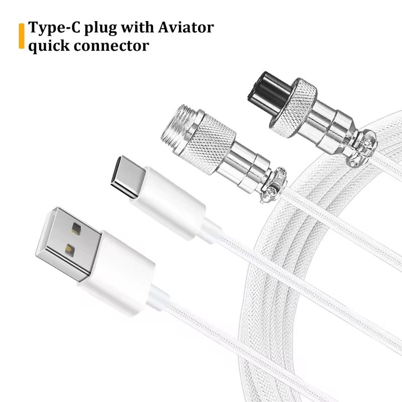 USB Tip C Sarmal Aviator Kablo - Type C Detachable Cable Coiled Keyboard incelemesi ve fiyatı