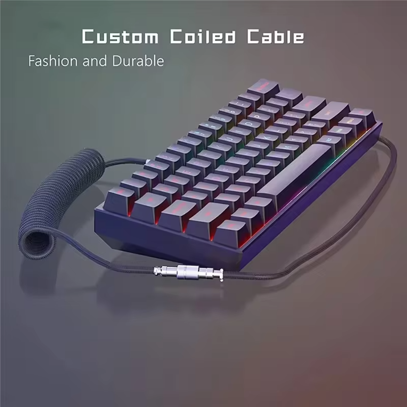 USB Tip C Sarmal Aviator Kablo - Type C Detachable Cable Coiled Keyboard incelemesi ve fiyatı