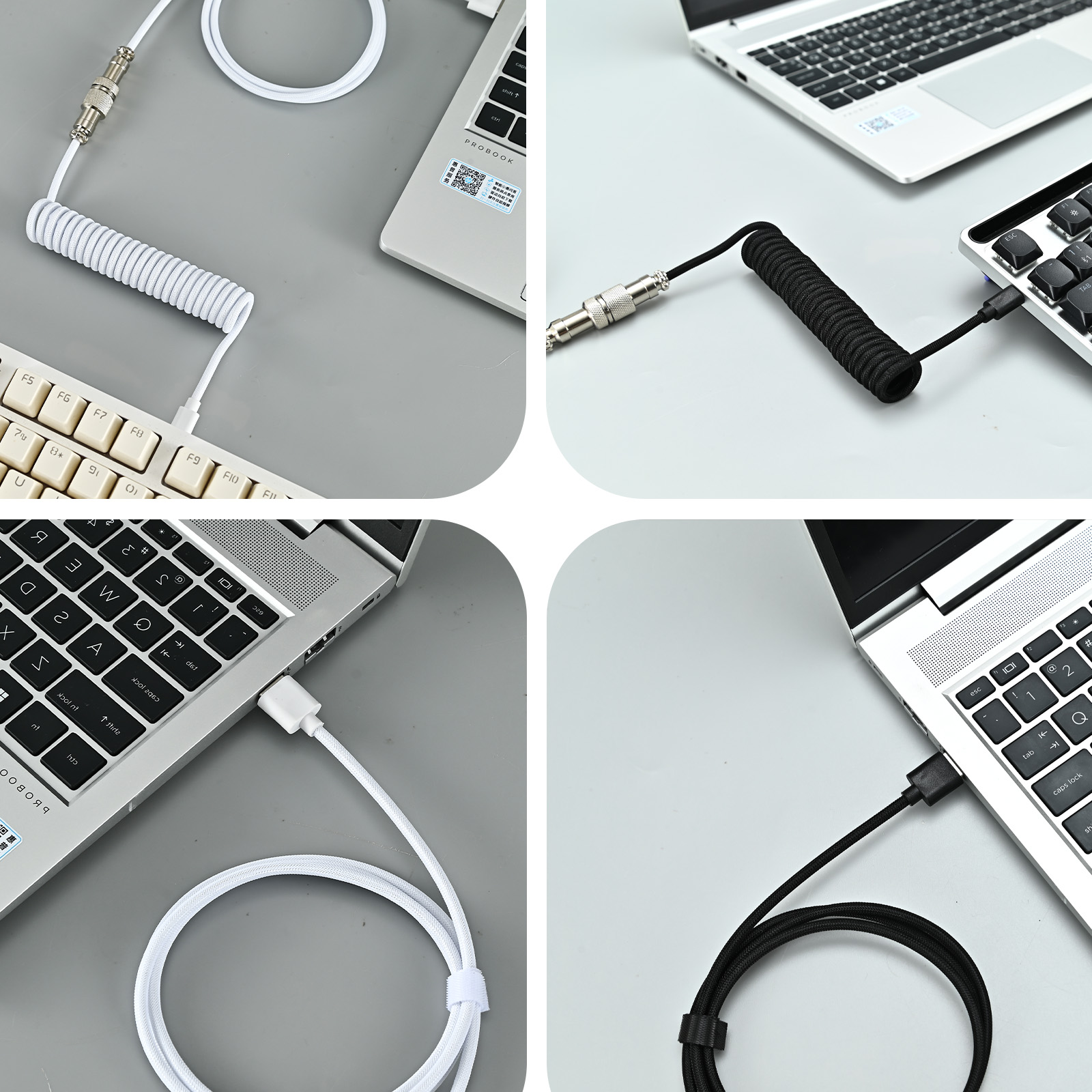 Sarmal Klavye Kablosu Tip C US - Type C Detachable Cable Coiled Keyboard incelemesi ve fiyatı