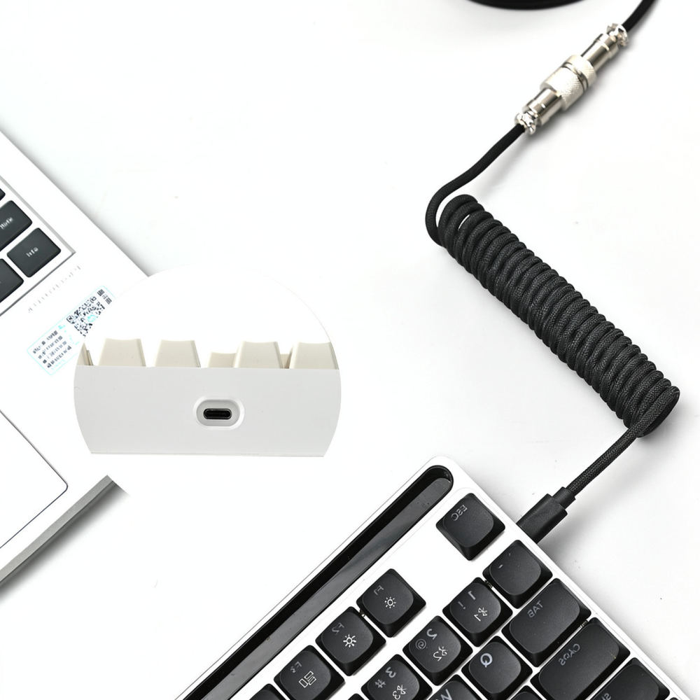 Mekanik Klavye İçin Sarmal Avi - Type C Detachable Cable Coiled Keyboard incelemesi ve fiyatı